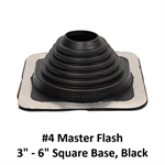 #4 Master Flash 3^ - 6^ Square Base  Black