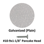 #10-9 x 1-1/8 Pancake Head  Galvanized