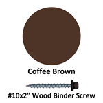 #10x2^ Wood Binder Screw  Coffee Brown