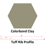 28Ga. 36^ Tuff Rib  COLORBOND Clay