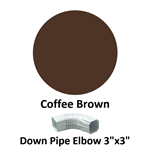 Down Pipe Elbow 3^x3^  Coffee Brown