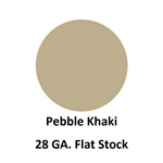 28 Ga. 48^ x 120^ Flat Stock  Pebble Khaki