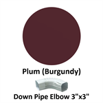 Down Pipe Elbow 3^x3^  Plum (Burgundy)