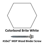 #10x2^ MDP Wood Binder Screw  Colorbond Brite White