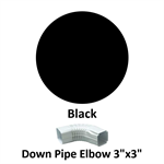 Down Pipe Elbow 3^x3^  Black