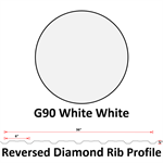 26Ga. 36^ REVERSED Diamond Rib  G90  White White