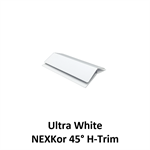 NEXKor 45° H-Trim, 12ft  Ultra White