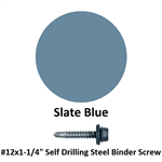 #12x1-1/4'' Self Drilling Steel Binder Screw  Slate Blue