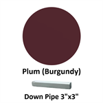 Down Pipe 3^x3^  Plum (Burgundy)