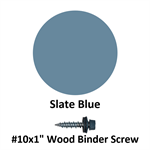 #10x1^ Wood Binder Screw  Slate Blue