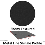 Metal Line Shingle (1.6 sq/ft per Shingle)  Ebony