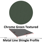 Metal Line Shingle (1.6 sq/ft per Shingle)  Chrome Green