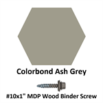 #10x1^ MDP Wood Binder Screw  Colorbond Ash Gray