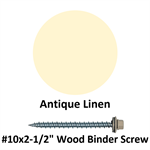 #10x2-1/2^ Wood Binder Screw  Antique Linen