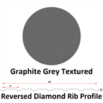 29Ga. 36^ REVERSED Diamond Rib  Graphite Grey Textured