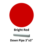 Down Pipe 3^x3^  Bright Red