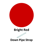 Down Pipe Strap  Bright Red