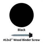 #12x2^ Wood Binder Screw  Black