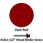 #10x1-1/2^ Wood Binder Screw  Dark Red