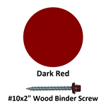 #10x2^ Wood Binder Screw  Dark Red