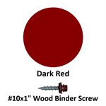 #10x1^ Wood Binder Screw  Dark Red