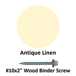 #10x2^ Wood Binder Screw  Antique Linen