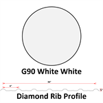 26Ga. 36^ Diamond Rib  G90  White White