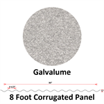 26Ga. Corrugated 30^ x 1/2^ - 8' Long  Galvalume