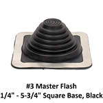 #3 Master Flash 1/4^ - 5-3/4^ Square Base  Black