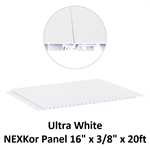 NEXKor Panel 16^ x 3/8^ x 20ft  Ultra White