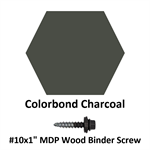 #10x1^ MDP Wood Binder Screw  Colorbond Charcoal