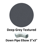 Down Pipe Elbow 3^x3^  Deep Grey Textured